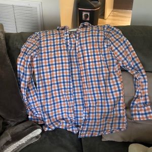 Blue and orange button down size medium